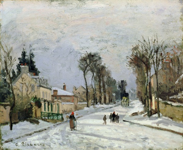 Camille Pissarro, The Versailles Road at Louveciennes, 1869 (oil on canvas)