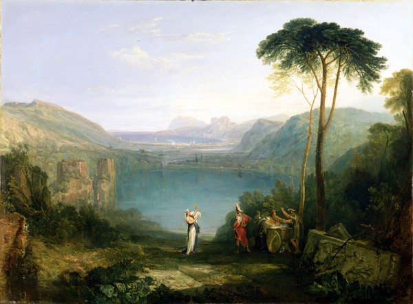 Joseph Mallord William Turner, Lake Avernus: Aeneas and the Cumaean Sibyl, c.1814-5 (oil on canvas)