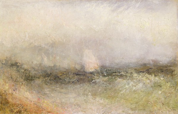 Joseph Mallord William Turner, Off the Nore: Wind and Water, 1840-5 (oil on paper laid down on canvas)