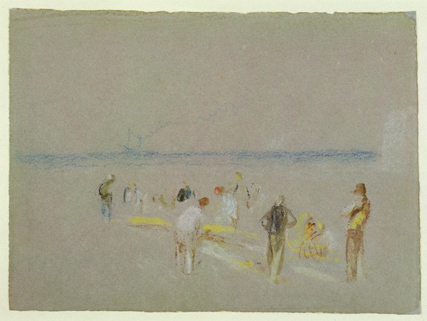 Joseph Mallord William Turner, Cricket on the Goodwin Sands (chalk, w/c & bodycolour on paper)