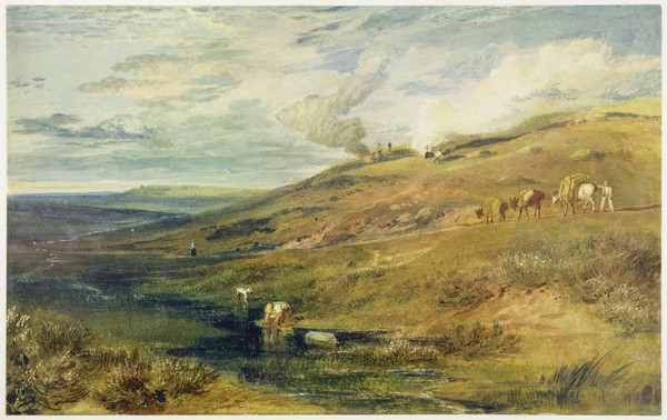Joseph Mallord William Turner, Dartmoor: The Source of the Tamar and the Torridge, c.1813 (w/c & bodycolour over graphite on paper)