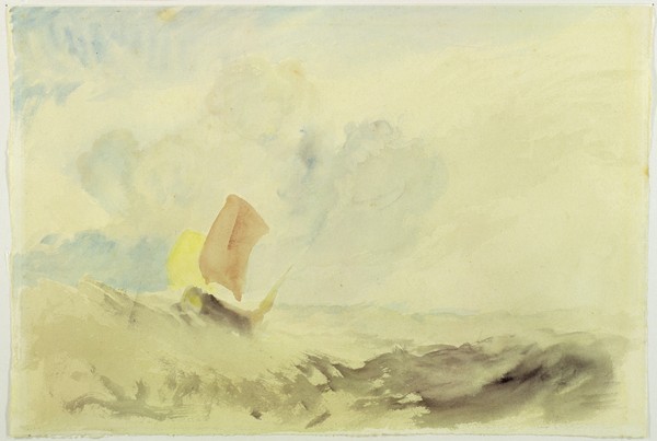 Joseph Mallord William Turner, A Sea Piece - A Rough Sea with a Fishing Boat, 1820-30 (w/c on paper)