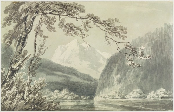 Joseph Mallord William Turner, Near Grindelwald, c.1796 (blue & grey wash over graphite on paper)