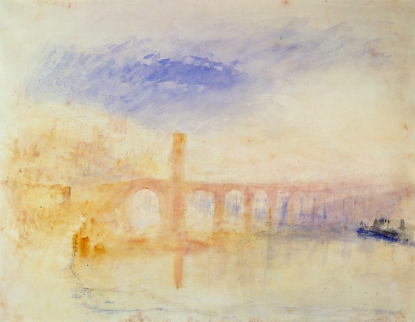 Joseph Mallord William Turner, The Moselle Bridge, Coblenz, c.1842 (w/c & graphite on paper)