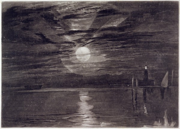 Joseph Mallord William Turner, Shields Lighthouse, c.1825 (mezzotint)