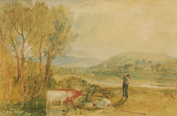 Joseph Mallord William Turner, Lulworth Castle, Dorset, c.1820 (w/c with scratching out on wove paper)