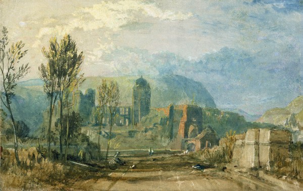 Joseph Mallord William Turner, Tours, Sunset: Looking Backwards, c.1826-30 (gouache and w/c with pen & ink over graphite on paper)