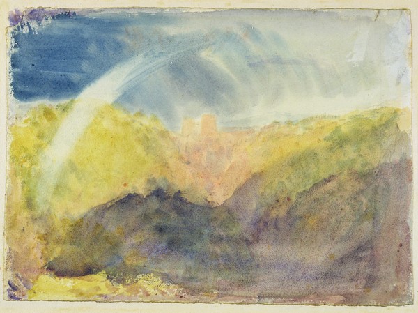 Joseph Mallord William Turner, Crichton Castle (Mountainous Landscape with a Rainbow) c.1818 (w/c over graphite on wove paper)