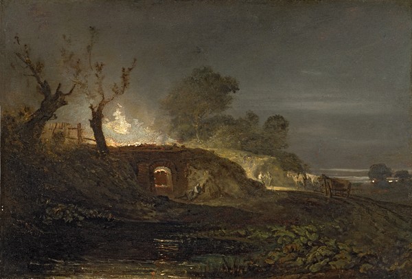 Joseph Mallord William Turner, A Lime Kiln at Coalbrookdale, c.1797 (oil on panel)