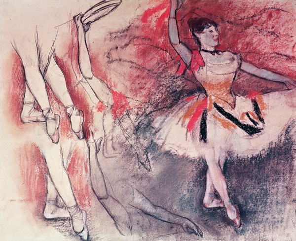 Edgar Degas, Dancer with Tambourine, or Spanish Dancer, c.1882 (charcoal & pastel on paper)