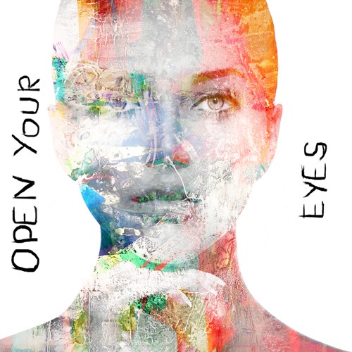 Micha Baker, Open your Eyes (Portrait,  Frau, Pop Art,  Fotokunst, modern, Jugendzimmer, Wohnzimmer, Treppenhaus, Wunschgröße, bunt)