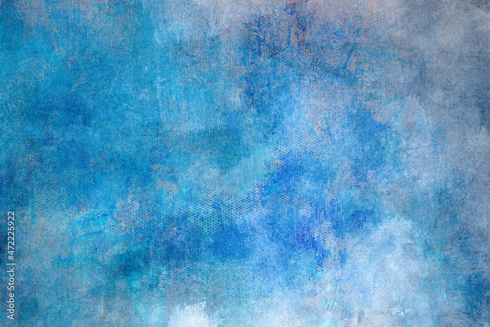 Blue stains on canvas, Azahara MarcosDeLeon  (Abstrakte Malerei, Wohnzimmer, Büro)