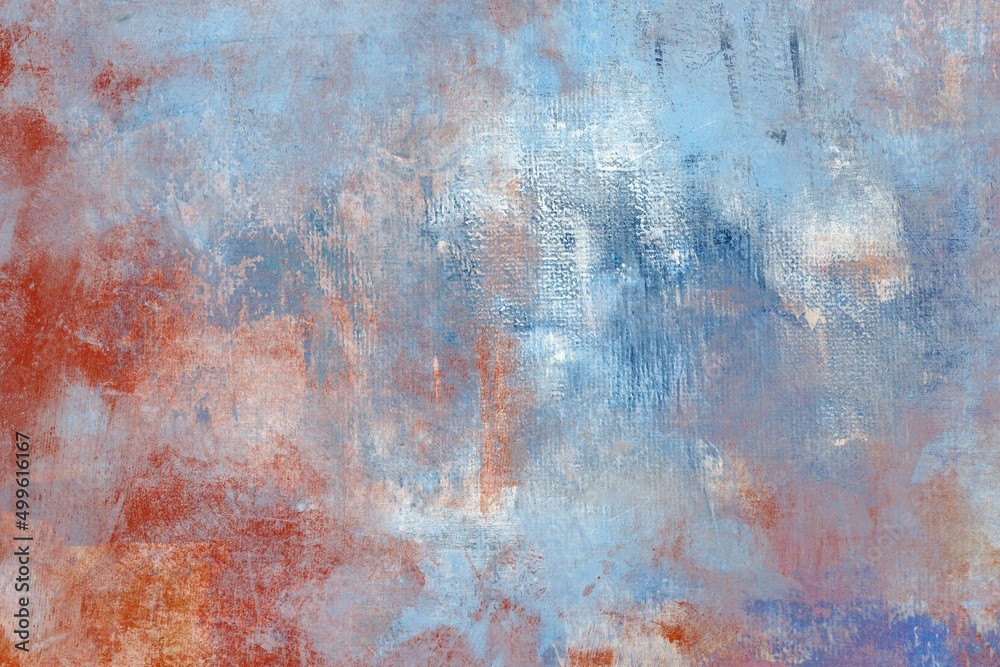 Blue and red stained grunge painting background, Azahara MarcosDeLeon  (Abstrakte Malerei, Wohnzimmer, Büro)