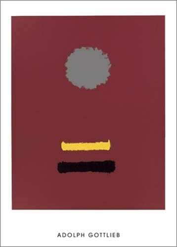 Adolph Gottlieb, Untitled, 1969 (Büttenpapier) (Abstrakt,Modern, abstrakter Expressionismus,Burst Painting, Formen, Kreis, Rechteck)