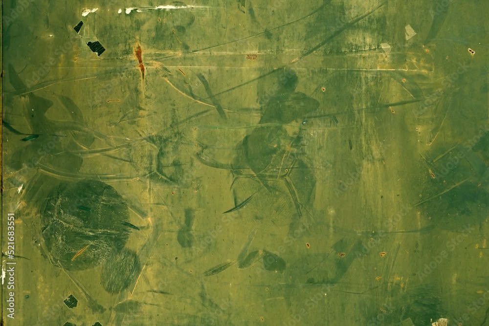 Old green painted rusty metal plate, Azahara MarcosDeLeon  (Abstrakte Malerei, Wohnzimmer, Büro)