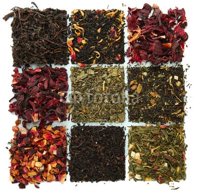 Africa Studio, assortment of dry tea, isolated on white (sortiment, trocken, isoliert, weiß, antioxidant, aroma, aromatisch, hintergrund, schwarz, frühstücken, koffein, ceylon, chinese, schließen, close-up, sammlung, different, trinken, blume, obst, grün, gruppe, gesund, haufen, kraut, kräute)