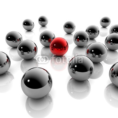 ag visuell, Network und Social Media: 3D Grafik / 3D Illustration (web, network, vernetzung, geschosse, ball, ball, individuell, individualität, anders sein, anders, individuell, einzigartig, vip, einsamkeit, abgeschiedenheit, gegenüberstellung, kontrast, originell, kontrast, ideen, abstrakt, kreativität, erfol)