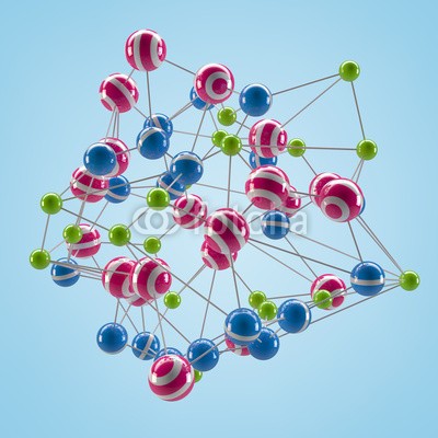 ag visuell, Netzwerk und Social Media - 3D Grafik / 3d Illustration (web, cyberspace, web, web, network, connection, network, kommunikation, vernetzung, e-mail, netz, business, technologie, interface, textur, logistik, verkehr, bar, abstrakt, computergrafik, 3d, geschosse, hintergrund, grafik, abbildun)