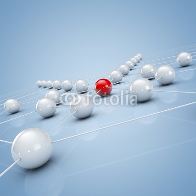 ag visuell, Netzwerk und Social Media - 3d Illustration / 3D Grafik (web, cyberspace, web, web, network, connection, network, kommunikation, vernetzung, e-mail, netz, business, technologie, interface, textur, logistik, verkehr, bar, abstrakt, digitales, computergrafik, 3d, geschosse, ball, grafik, abbildun)