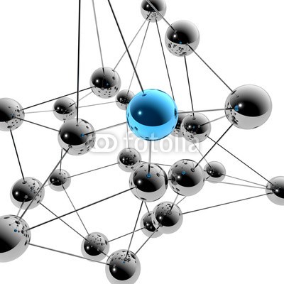ag visuell, Social Media und Netzwerk - 3D Grafik / 3d Illustration (web, network, vernetzung, geschosse, ball, ball, individuell, individualität, anders sein, anders, individuell, einzigartig, vip, einsamkeit, abgeschiedenheit, gegenüberstellung, kontrast, originell, kontrast, ideen, abstrakt, kreativität, erfol)