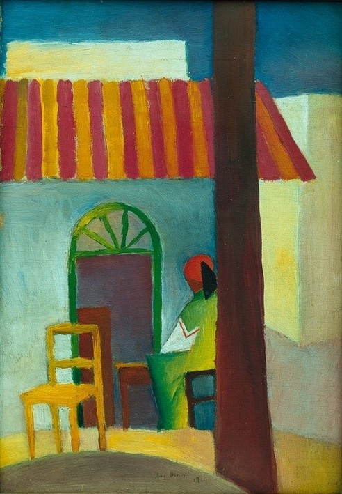 August Macke, Türkisches Cafe I (Deutsche Kunst,Gastronomie,Völkerkunde,Expressionismus,Cafe,Land Und Leute)