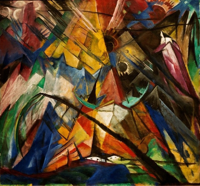 Franz Marc, Tirol (Deutsche Kunst,Gebirge,Kunst,Landschaft,Sonne,Expressionismus,Der Blaue Reiter,Kosmos)