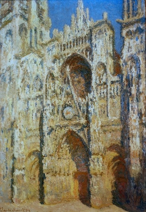 Claude Monet, Die Kathedrale von Rouen, das Portal und die Tour d’Albane (Geographie,Impressionismus,Portal,Französische Kunst,Architekturmaler,Topographie,Kathedrale)