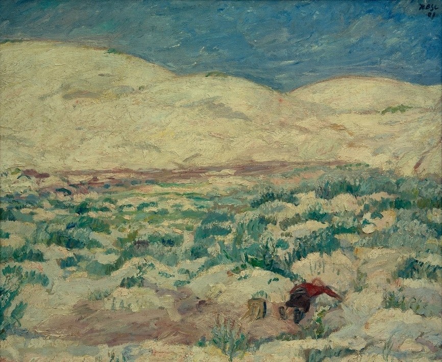 Max Beckmann, In den Wanderdünen (Expressionismus, Klassische Moderne, Malerei, Wohnzimmer, Treppenhaus, Wunschgröße, bunt)