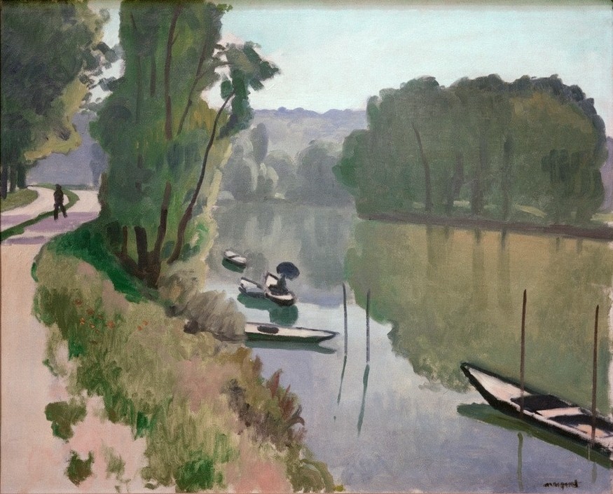 Albert Marquet, La Varenne-Saint-Hilaire (Boot,Kahn,Kunst,Landschaft,Fluss,Französische Kunst)