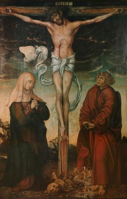 Lucas Cranach der Ältere, Kreuzigung (Christentum,Deutsche Kunst,Religion,Renaissance,Neues Testament,Bibel,Kreuzigung,Passion Christi)