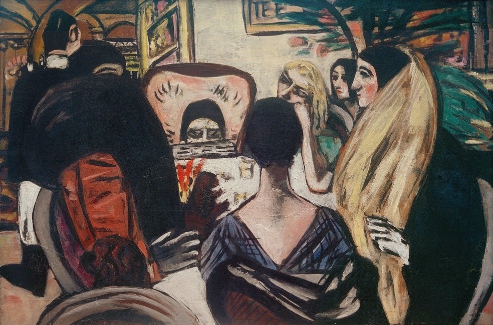 Max Beckmann, Claridge I (Expressionismus, Klassische Moderne, Malerei, Wohnzimmer, Treppenhaus, Wunschgröße, bunt)