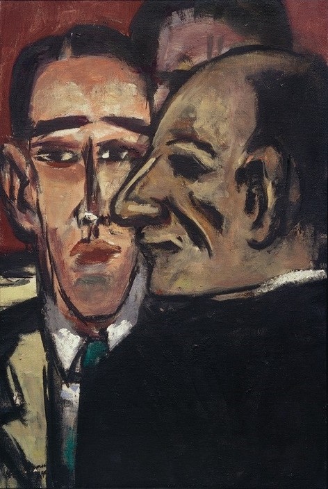 Max Beckmann, Der Architekt (Portraits, Männer,  Expressionismus, Klassische Moderne, Malerei, Wohnzimmer, Treppenhaus, Wunschgröße, bunt)