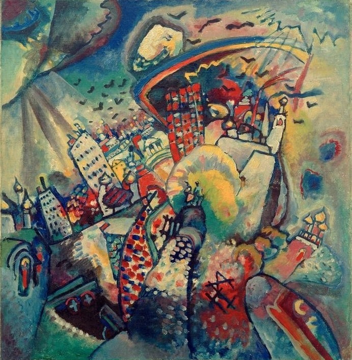 Wassily Kandinsky, Moskau. Roter Platz (Kunst,Expressionismus,Der Blaue Reiter,Abstrakte Kunst,Russische Kunst,Abstraktion,Farbigkeit,Farbe)
