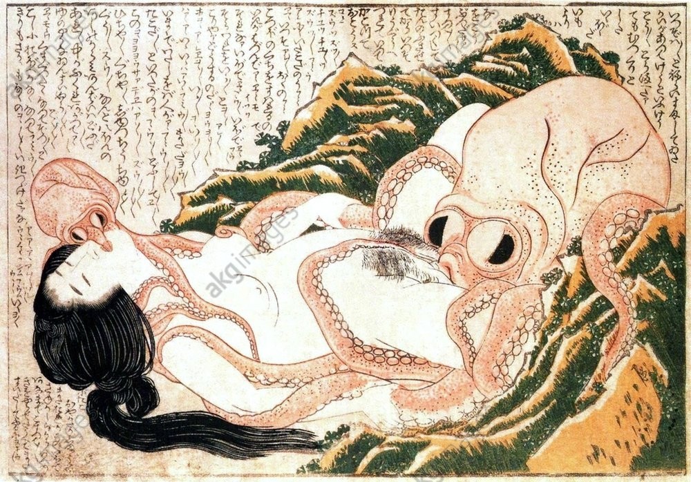 The Dream of the Fisherman's Wife, 1814, Katsushika Hokusai