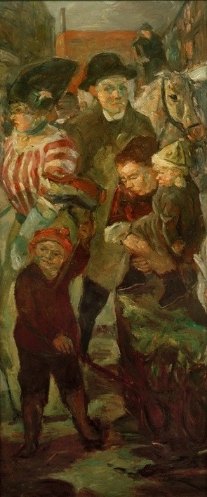 Max Beckmann, Die Straße (Expressionismus, Klassische Moderne, Malerei, Wohnzimmer, Treppenhaus, Wunschgröße, bunt)