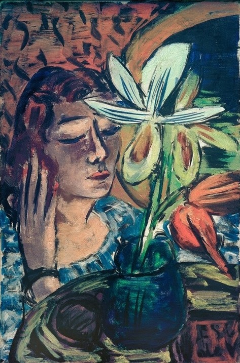 Max Beckmann, Frau mit Orchidee (Kunst,Mensch und Gesellschaft)