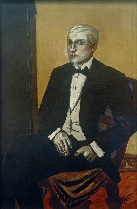 Max Beckmann, Junger Argentinier (Expressionismus, Klassische Moderne, Malerei, Wohnzimmer, Treppenhaus, Wunschgröße, bunt)