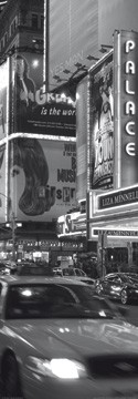 Alan Copson, Times Sqare at night, New York (Städte,Bar,Bistro,Flur,Gastronomie,Treppenhaus,Fotokunst,schwarz/weiß,Amerika,USA,New York)