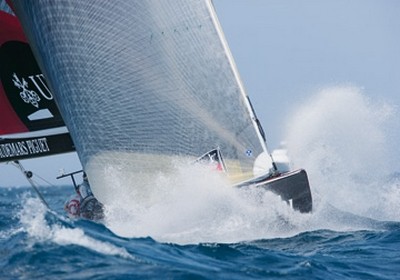 Alinghi, Alinghi 7 (Photokunst, Wunschgröße, Fotokunst, Meeresbrise, Segelboot, Sport, Büro, Wohnzimmer, Wunschgröße, bunt)