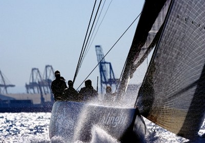 Alinghi, Alinghi 9 (Photokunst, Wunschgröße, Fotokunst, Meeresbrise, Segelboot, Sport, Büro, Wohnzimmer, Wunschgröße, bunt)