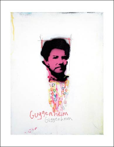 Alison BLACK, Guggenheim, 2010 (Portrait, Gesicht, Persönlichkeiten, Peggy Guggenheim, modern, Pop Art, Malerei, Wohnzimmer, bunt)