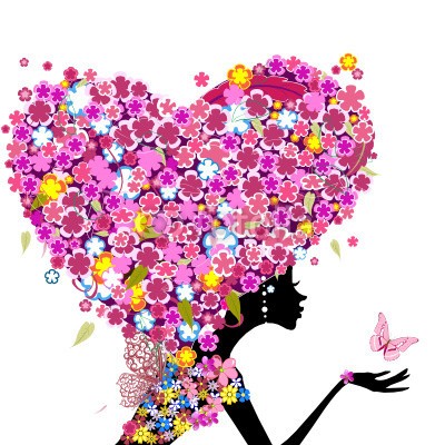 Aloksa, beautiful woman floral (gestalten, abbildung, weiblich, schÃ¶nheit, vektor, frau, mÃ¤dchen, haare, glamour, schÃ¶ner, gesicht, floral, silhouette, blume, entwerfen, modern, modellieren, kopf, sommer, herz, liebe, portrait, frÃ¼hling, abstrakt, stil, jung, kunst, hÃ¼bsch, valenti)