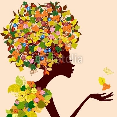 Aloksa, Lady autumn leaves with a hairstyle (schÃ¶nheit, mÃ¤dchen, herbst, weiblich, frau, haare, entwerfen, vektor, frau, schÃ¶ner, leaf, stil, person, kopf, floral, profile, abbildung, jahreszeit, silhouette, natur, gestalten, fallen, lebensstil, orange, blume, abstrakt, gelb, hut, icon, flor)