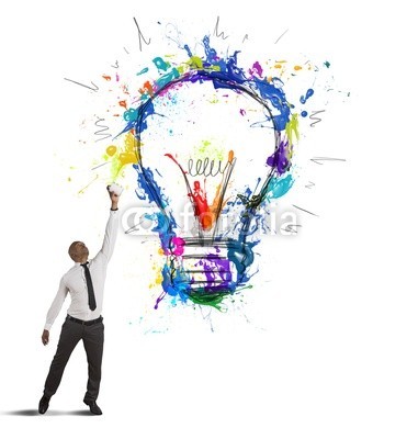 alphaspirit, Creative business idea (business, kaufmann, kreide, konzept, kreativ, kreativität, entwerfen, skizze, remis, zeichnung, electric, elektrizität, kunst, hell, glühbirne, energie, glas, glühend, grau, ideen, vorstellung, innovation, inspiration, intelligenz, erfindung, lamp)