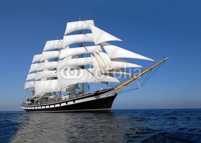 Alvov, Sailing ship (Wunschgröße, Fotografie, Photografie, Meeresbrise, Natur, Meer, See, Ozean, Segelschiff, Romantisch, 3-Master, Nostalgie, Wellness, Bad, Büro, bunt)