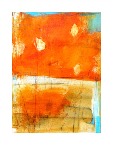 Alison BLACK, b 03, 2009 (Abstrakt, Abstrakte Malerei, Farbverläufe, Farbflächen,  modern, Malerei, Büro, Wohnzimmer,orange)