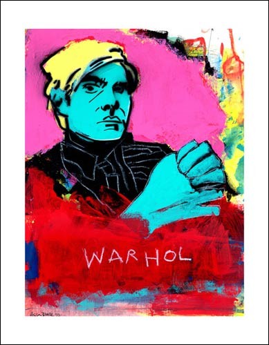 Alison BLACK, Warhol, 2010 (Portrait, Gesicht, Persönlichkeiten, Künstler, Andy Warhol, modern, Pop Art, Malerei, Wohnzimmer, bunt)