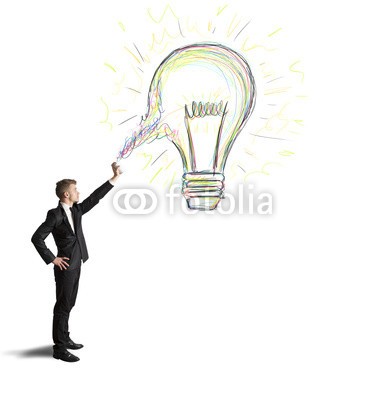 alphaspirit, Creative business idea (hell, glühbirne, kunst, business, kaufmann, kreide, konzept, kreativ, kreativität, skizze, remis, zeichnung, electric, elektrizität, entwerfen, energie, glas, ideen, vorstellung, innovation, inspiration, intelligenz, erfindung, gischt, lampe, lich)