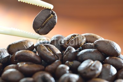 amenic181, Close up of a coffee bean with focus on one (ackerbau, hintergrund, cappuccino, zutaten, frische, cafeteria, expressotasse, roasting, aromatisch, getrÃ¤nke, koffein, robots, textur, gewittersee, morgens, geÃ¤dert, close-up, arabic, natur, milled, energie, kaffee, geschmack, makro, schwarz, lich)