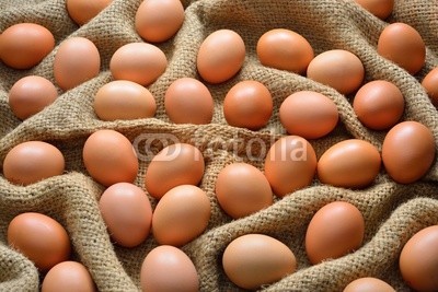 amenic181, Eggs on burlap sack (ei, roh, haufen, sacks, bauernhof, essen, focus, gruppe, braun, frisch, mÃ¤rkte, ostern, niemand, sackleinen, close-up, natÃ¼rlich, kÃ¼che, organisch, kÃ¼che, huhn, cooking, protein, eierschale, lebensmittelgeschÃ¤ft, frÃ¼hstÃ¼cken, ackerba)